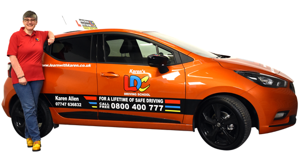 Karen Allen's driving school car